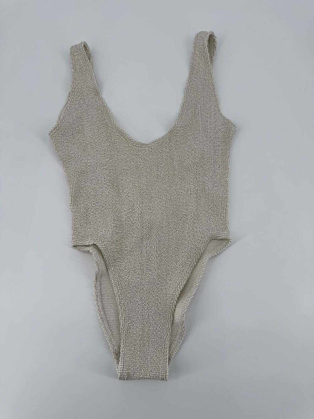 BOUND by bond-eye Australia The Mara One-Piece Swimsuit Chalk Two Tone One Size